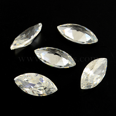 8mm Clear Horse Eye Cubic Zirconia Cabochons