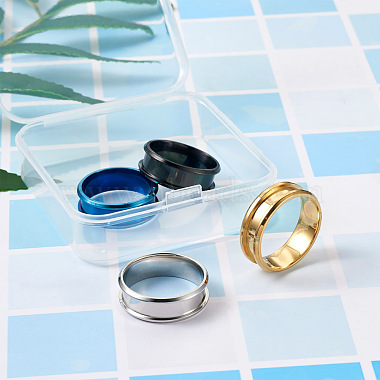 4 Colors Stainless Steel Grooved Finger Ring Settings(STAS-TA0001-26E)-4