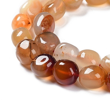 Brins de perles d'agete rouge naturel(G-C038-02C)-4