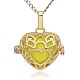 Golden Tone Brass Hollow Heart Cage Pendants(KK-J243-04G)-1