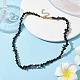 Natural Obsidian Chip Beaded Necklace(NJEW-JN04616-12)-2