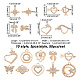 50Pcs 10 Style Heat & Arrow & Butterfly & Star & Bowknot Alloy Pendants(FIND-GO0001-03)-2