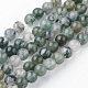 Chapelets de perles en agate mousse naturelle(G-G735-62-4mm)-1