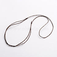 Korea Waxed Cotton Cord Necklace Making, Adjustable, Coconut Brown, 14.5 inch~29 inch(37~74cm)(NJEW-JN01472-03)