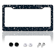 Aluminum Alloy Decoration Frame, for Licence Plate, with Screw & Nut, Rectangle, Moon, 160x310x5mm(AJEW-WH0442-010)