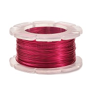 Round Copper Craft Wire, for Jewelry Making, Long-Lasting Plated, Crimson, 24 Gauge, 0.5mm, about 39.37 Feet(12m)/roll.(CWIR-C001-01B-04)