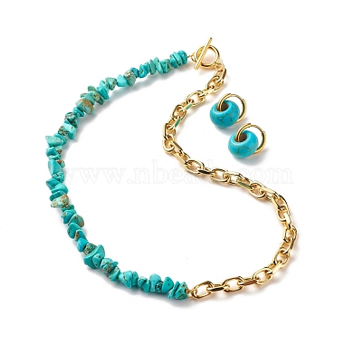Synthetic Turquoise Earrings & Necklaces