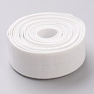(Defective Closeout Sale: Yellowing), Flat Elastic Rubber Band, White, 25mm, about 5.46 yards(5m)/bundle(OCOR-XCP0001-08)