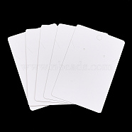 Rectangle Paper One Pair Earring Display Cards with Hanging Hole, Jewelry Display Card for Pendants and Earrings Storage, White, 9x6x0.06cm, Hole: 6mm and 1.6mm(CDIS-YWC0001-01)