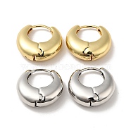 Rack Plating Brass Thick Hoop Earrings for Men Women, Mixed Color, 17x18x6mm, Pin: 0.8mm(EJEW-F288-06)