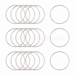 Tarnish Resistant 304 Stainless Steel Linking Ring, Stainless Steel Color, 35x1mm, Inner Diameter: 32.5mm(STAS-T047-15B)