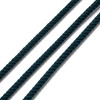 Round Polyester Cord, Twisted Cord, for Moving, Camping, Outdoor Adventure, Mountain Climbing, Gardening, Dark Slate Gray, 3mm