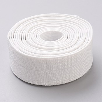 (Defective Closeout Sale: Yellowing), Flat Elastic Rubber Band, White, 25mm, about 5.46 yards(5m)/bundle