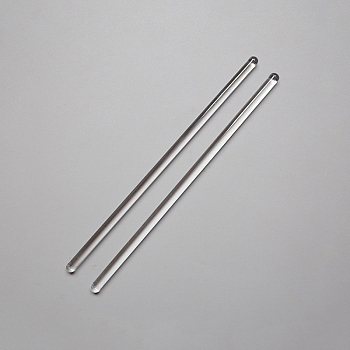 Glass Candle Stirring Rod, Clear, 200x70mm, 2pcs/set