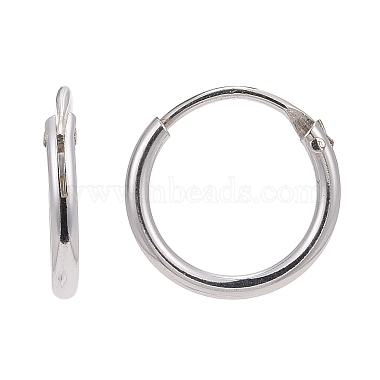 925 Sterling Silver Hoop Earring Findings(STER-E062-05A-S)-2