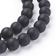 synthétiques pierre noire brins de perles(G508-2)-3