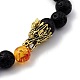 Men's Natural Howlite & Lava Rock Stretch Beaded Bracelets Sets(X-BJEW-JB05429)-6