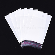 Pearl Film Cellophane Bags, OPP Material, Self-Adhesive Sealing, with Hang Hole, Rectangle, White, 17~17.5x8cm, Unilateral Thickness: 0.045mm, Inner Measure: 12.3x8cm(OPC-S019-05B)