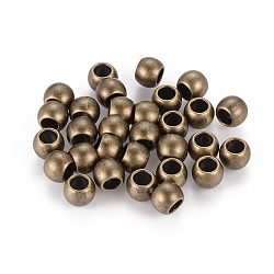 Tibetan Style Spacer Beads, Lead Free and Cadmium Free, Drum, Antique Bronze, 6x7mm, Hole: 3.5mm(TIBEB-LFH10389Y-AB-FF)