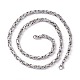 201 Stainless Steel Byzantine Chain Necklaces(NJEW-I248-03A-P)-2