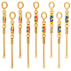 9Pcs 3 Colors Brass Enamel EarPicks(AJEW-OC0004-74)-1