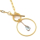 Teardrop Transparent Glass Pendant Necklaces(NJEW-JN03038-03)-1