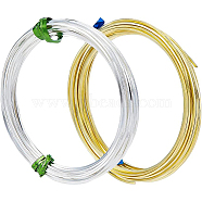 2Pcs 2 Color Copper Wire, Square, Golden & Silver, 0.8x0.8mm, 5m/pc, 1Pc/color, 10m/box(CWIR-BC0001-38B)
