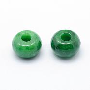 Natural Myanmar Jade/Burmese Jade Beads, Dyed, Rondelle, 16.5x10.5mm, Hole: 5mm(G-E407-16)