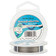 Tiger Tail Wire, Nylon-coated 304 Stainless Steel, Light Grey, 0.38mm, about 49.21 Feet(15m)/roll(TWIR-BC0001-05-0.38mm)