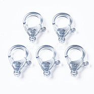 Transparent Acrylic Lobster Claw Clasps, Light Steel Blue, 25.5x18x6mm, Hole: 1.8mm(TACR-T023-01A-01)