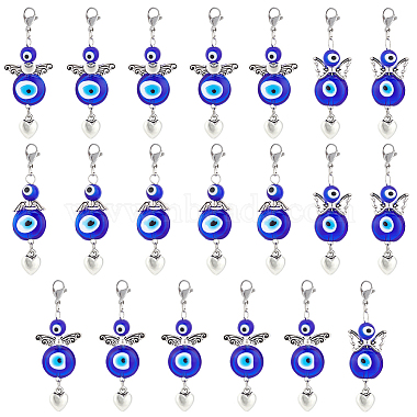 Medium Blue Evil Eye Alloy Pendant Decorations