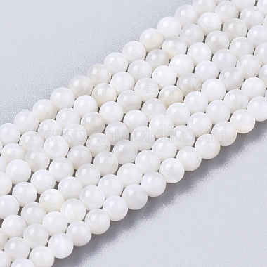 3mm FloralWhite Round Freshwater Shell Beads