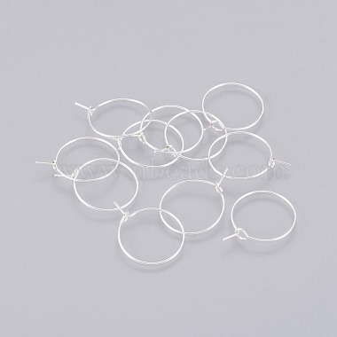 Brass Wine Glass Charm Rings Hoop Earrings(X-EC067-5S)-2