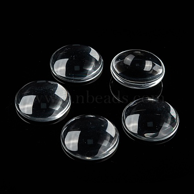 Cabochons en verre transparent(X-GGLA-R026-30mm)-6