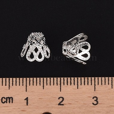 90 pièces capuchons de perles de fer plaqués couleur argent(X-E114-S)-4