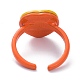 Spray Painted Alloy Rhinestone Cuff Ring(RJEW-Z008-31)-3