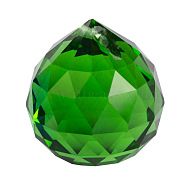 K9 Glass Pendants, Teardrop, Green, 30mm(HJEW-PW0006-01J)