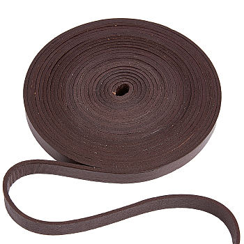 Flat Cowhide Leather Cord, for Jewelry Making, Mixed Color, 12x2mm