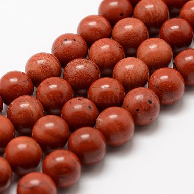 Natural Red Jasper Beads Strands(G-G735-49-8mm-A-)-2