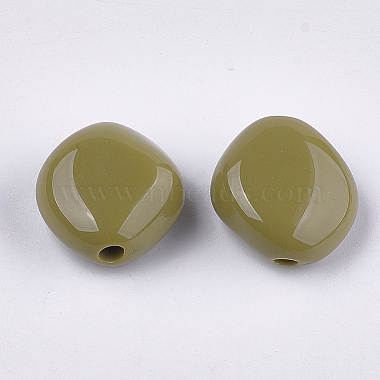 Opaque Acrylic Beads(X-MACR-T025-02B)-2