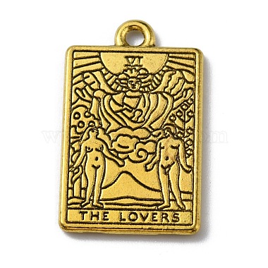 Antique Golden Tarot Alloy Pendants