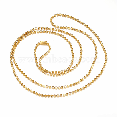 Vacuum Plating 304 Stainless Steel Ball Chain Necklaces Making(MAK-I008-01G-B01)-2