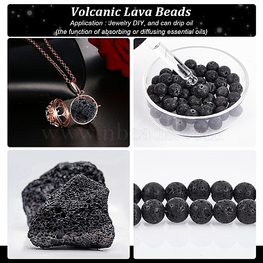 Synthetic Lava Rock Beads Strands(X-G-S277-8mm-01)-5