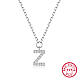 Rhodium Plated 925 Sterling Silver Cable Chains Pendant Necklaces for Women(YS3386-2)-1