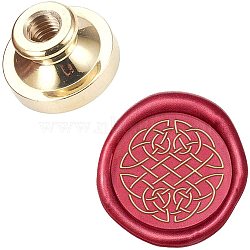 DIY Scrapbook, Brass Wax Seal Stamp Head, Golden, 25x14mm(AJEW-WH0099-146)