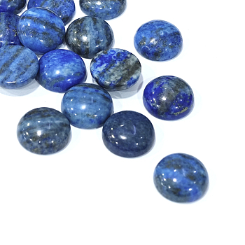 Dyed Natural Lapis Lazuli Gemstone Dome/Half Round Cabochons, 20x7mm