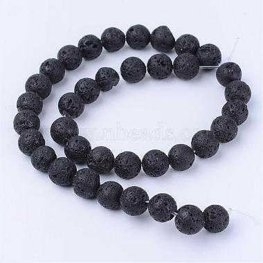 Brins de perles de pierre de lave naturelle(G-Q462-4mm-24)-2