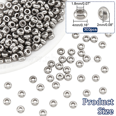 nbeads 202 perles en acier inoxydable(STAS-NB0001-64A)-2
