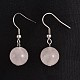 Round 304 Stainless Steel Natural Mixed Stone Dangle Earrings(EJEW-JE01973)-2