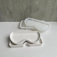 DIY Silicone Eyeglass & Sunglasses Tray Molds, Storage Molds, Resin Casting Molds, for UV Resin, Epoxy Resin Craft Making, White, 189x92x19.5mm & 185x90x19mm, 2pcs/set(DIY-A040-07)